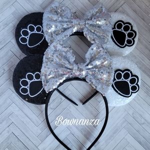 Set of 2 minnie headbands puppy paw